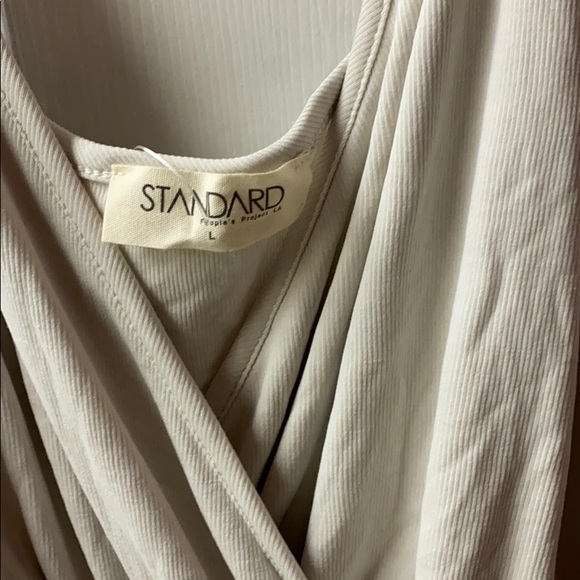 Cream wrap top jumpsuit - Picture 2 of 4